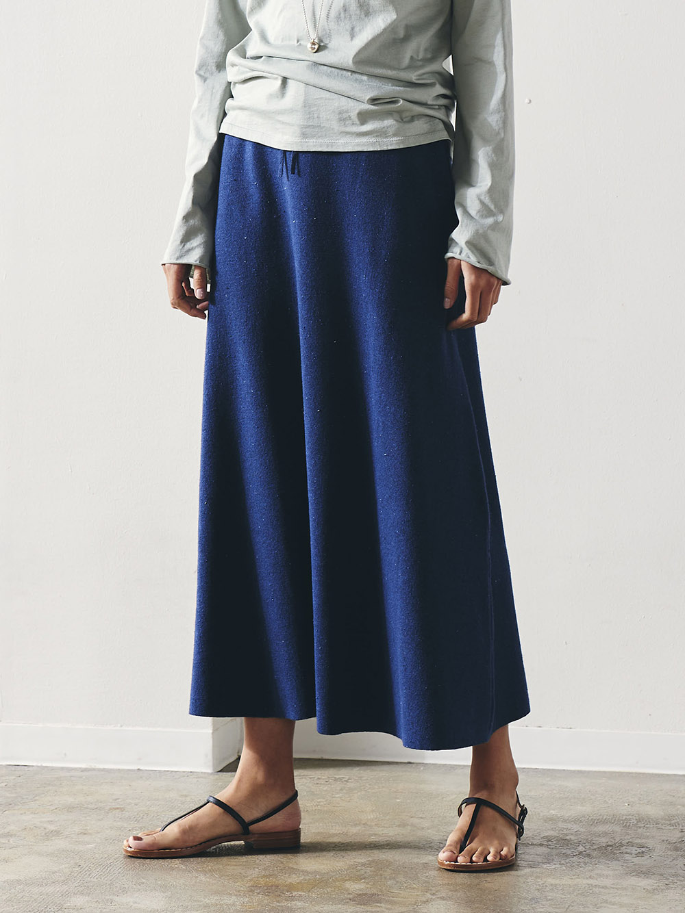  recycle denim knit skirt 